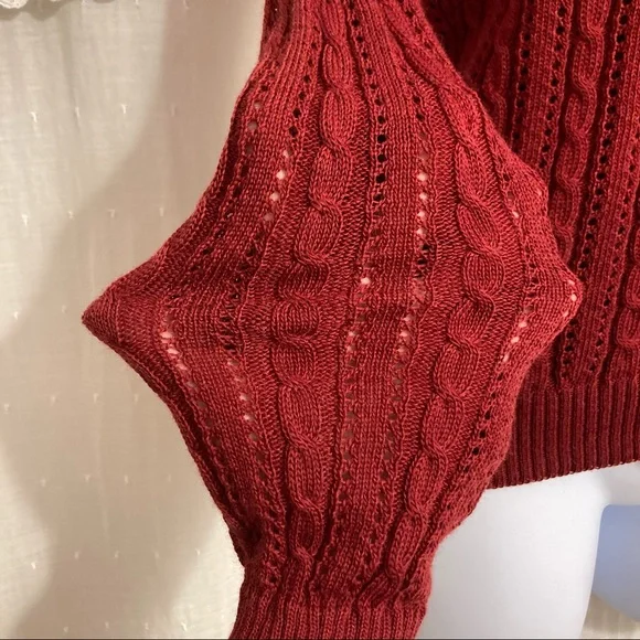 Act III Pointelle Knit Cardigan - Picture 3 of 12